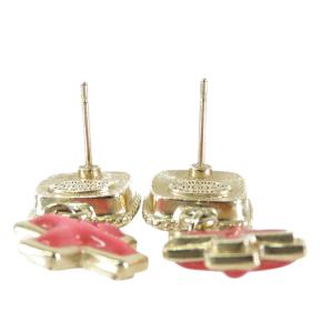 Chanel CC Gold Plated Resin Drop Earrings 6