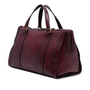 Gucci Leather Microguccissima Brogue Duilio Boston Bag 2