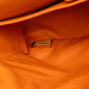 Chanel Orange Jersey Medium Classic Jersey Double Flap 6