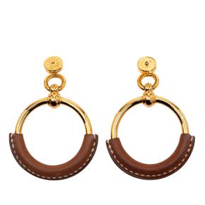 Gold Plated Barenia Loop Earrings 2