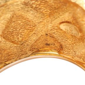 Chanel Gold Plated Quilted Wide CC Cuff 4
