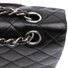 Chanel Quilted Black Medium Classic Lambskin Double Flap 11