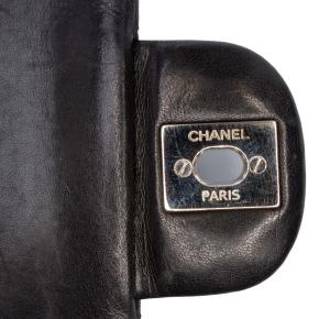 Chanel Quilted Black Medium Classic Lambskin Double Flap 12