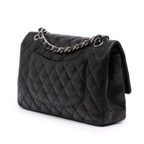 Chanel Quilted Black Medium Classic Lambskin Double Flap 2