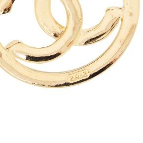 ChanelCC Drop Clip On Gold Plated Earrings 3