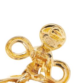 ChanelCC Drop Clip On Gold Plated Earrings 4