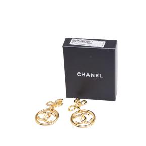 ChanelCC Drop Clip On Gold Plated Earrings 5