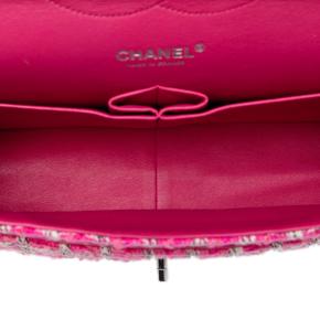 Chanel Pink Jumbo Classic Tweed Double Flap 4