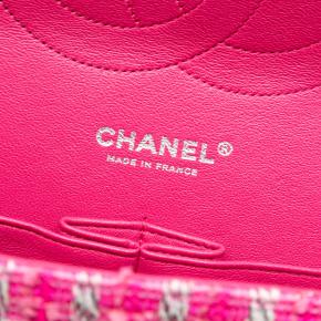 Chanel Pink Jumbo Classic Tweed Double Flap 5