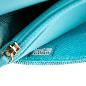 Chanel Blue Denim 19 Flap Wallet On Chain 6