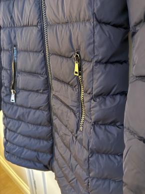 Moncler Navy Flammette Long Down Coat 9
