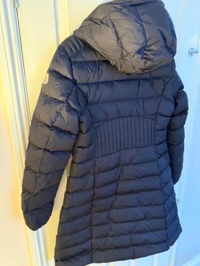 Moncler Navy Flammette Long Down Coat 4