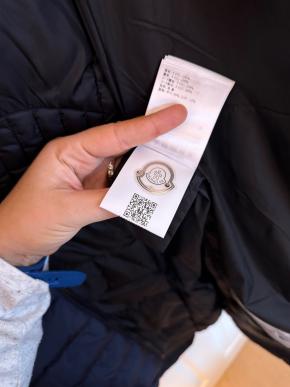 Moncler Navy Flammette Long Down Coat 12