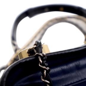 Chanel Navy Blue Small Bicolor Aged Calfskin Gabrielle Crossbody 10
