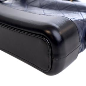 Chanel Navy Blue Small Bicolor Aged Calfskin Gabrielle Crossbody 12