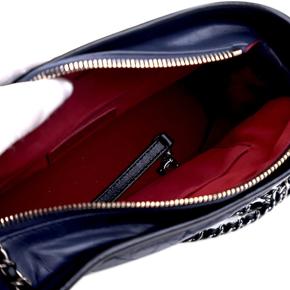 Chanel Navy Blue Small Bicolor Aged Calfskin Gabrielle Crossbody 8