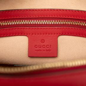 Gucci Floral Applique Medium GG Supreme Embroidered Satchel 5