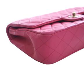 Chanel Pink Lambskin Medium Classic Double Flap 10