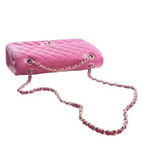 Chanel Pink Lambskin Medium Classic Double Flap 11