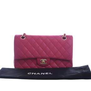 Chanel Pink Lambskin Medium Classic Double Flap 12