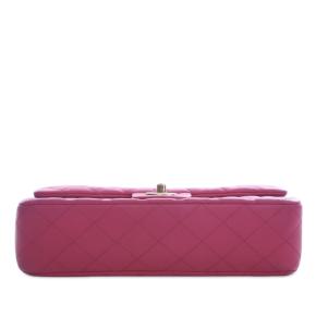 Chanel Pink Lambskin Medium Classic Double Flap 4