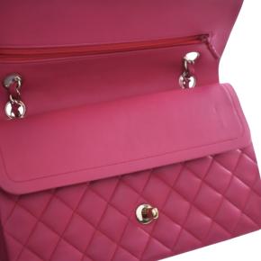 Chanel Pink Lambskin Medium Classic Double Flap 6