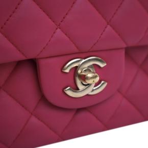 Chanel Pink Lambskin Medium Classic Double Flap 7