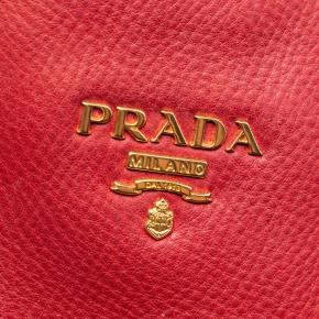 Prada Red Vitello Daino Side Zip Shopper Tote 5