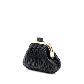 Miu Miu Black Leather Mini Matelasse Nappa Belle Clutch 2
