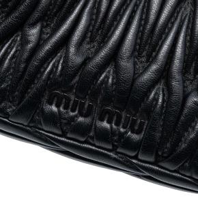 Miu Miu Black Leather Mini Matelasse Nappa Belle Clutch 5