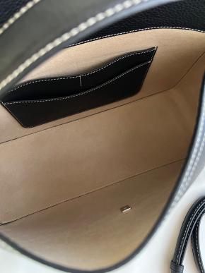 Toteme Black T-Lock Grained Leather Bag 8