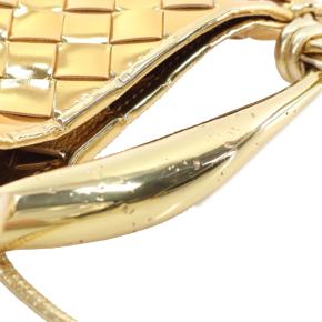 Bottega Veneta Gold Baby Metallic Lambskin Intrecciato Sardine 10