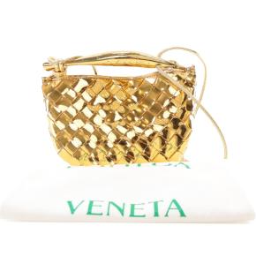 Bottega Veneta Gold Baby Metallic Lambskin Intrecciato Sardine 13