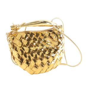 Bottega Veneta Gold Baby Metallic Lambskin Intrecciato Sardine 2