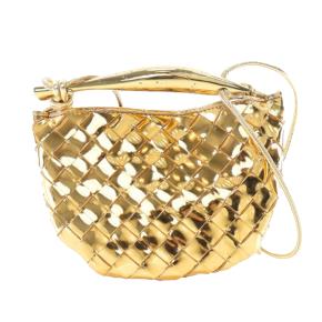 Bottega Veneta Gold Baby Metallic Lambskin Intrecciato Sardine 4