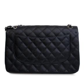 Chanel Black Jumbo Classic Caviar Double Flap 2