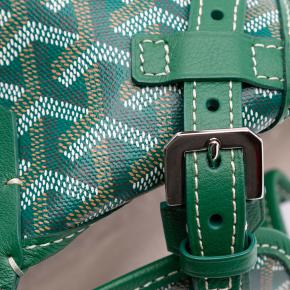 Goyard Green Goyardine Chien-Gris Pet Carrier 7