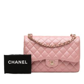 Chanel Iridescent Jumbo Classic Caviar Double Flap 14