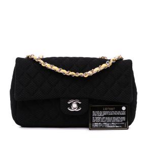 Chanel Black Medium Classic Mesh Single Flap 10