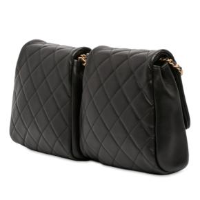 Chanel Black  Quilted Lambskin Side Packs Crossbody 3