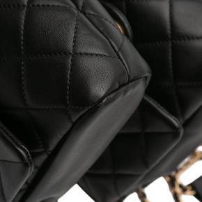Chanel Black  Quilted Lambskin Side Packs Crossbody 10