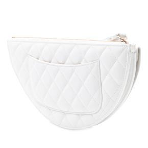 Chanel White Lambskin Wave Clutch 2