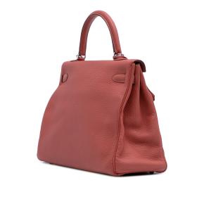 Hermes Red Togo Kelly II Retourne 35 2