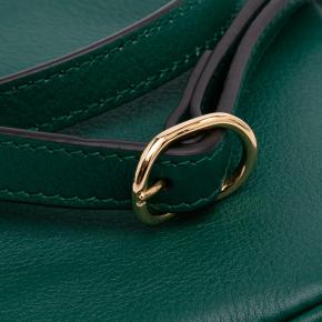 Gucci Green Textured Calfskin Blondie Card Case on Strap 13