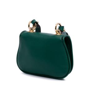 Gucci Green Textured Calfskin Blondie Card Case on Strap 4