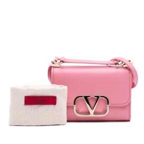 Valentino Small Pink Leather VLogo Type Crossbody 13