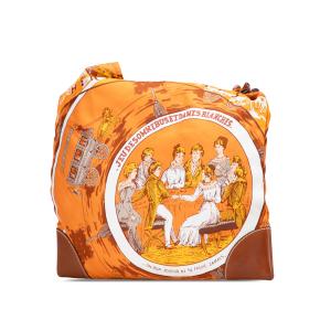 Hermes Orange Jeu des Omnibus et Dames Blanches Silky Pop Crossbody 2