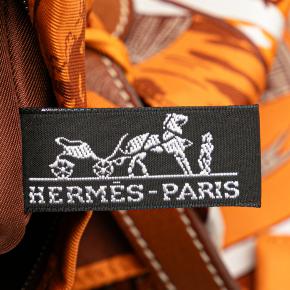 Hermes Orange Jeu des Omnibus et Dames Blanches Silky Pop Crossbody 5