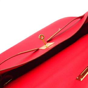 Hermes Rouge Vif Gulliver Kelly II Retourne 32 12