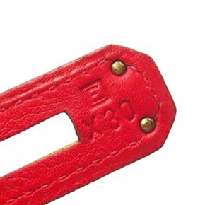 Hermes Rouge Vif Gulliver Kelly II Retourne 32 5